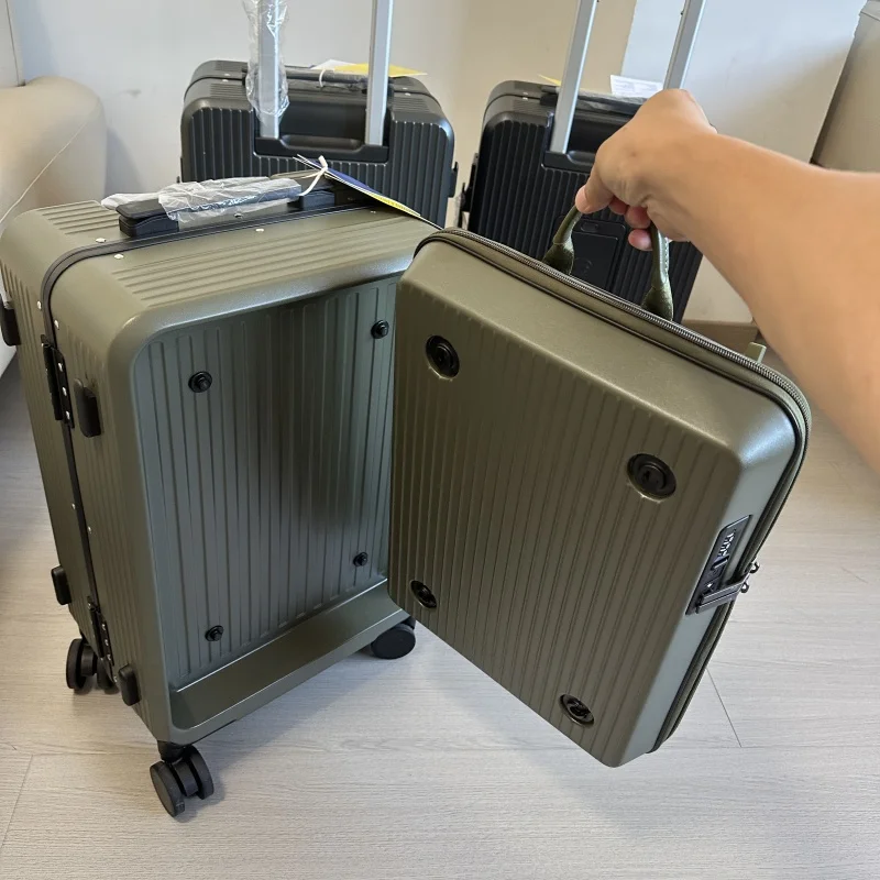 2-in-1 Suitcase Detachable Bac - đánh giá và giá Aluminum Frame Carry On Luggage