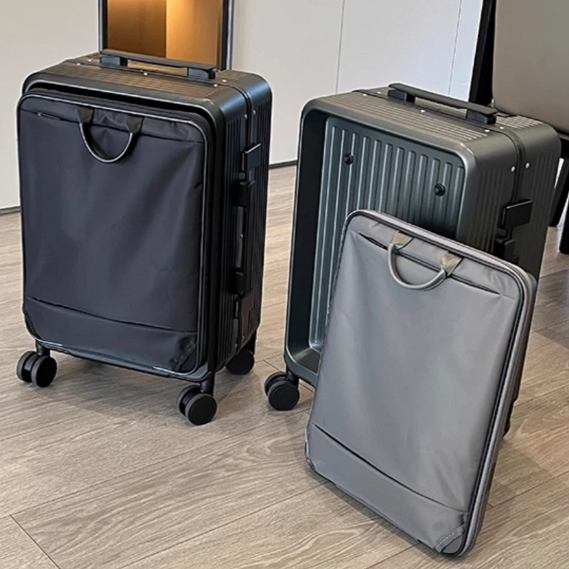 2-in-1 Suitcase Detachable Bac - đánh giá và giá Aluminum Frame Carry On Luggage