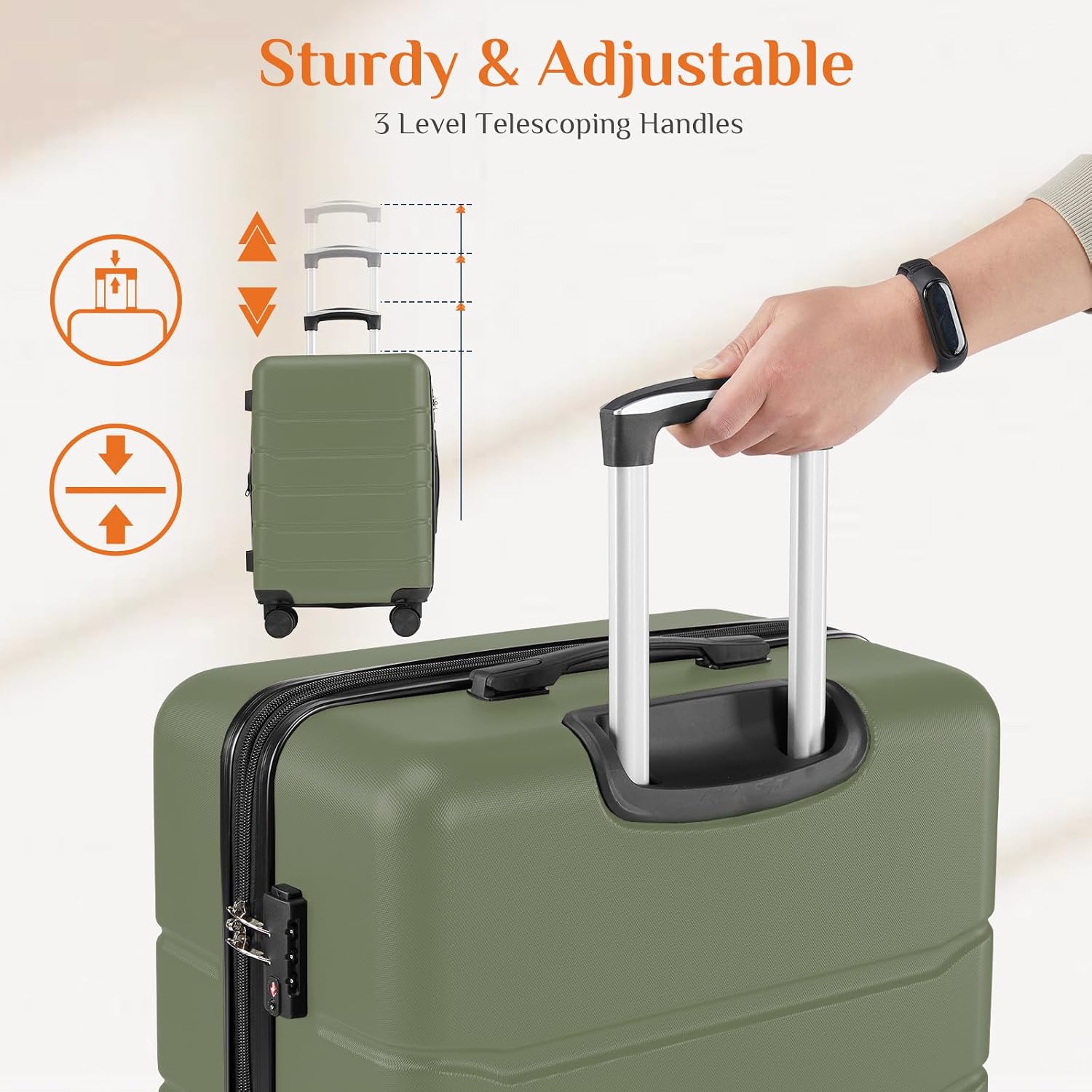 28 Inch Carry on Luggage, Hard - đánh giá và giá Expandable Hard Shell Luggage Set
