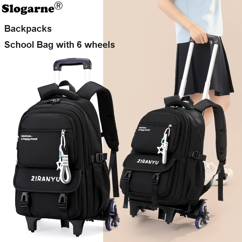 Students Trolley Backpack Kids - đánh giá và giá Foldable Rolling Luggage Bag
