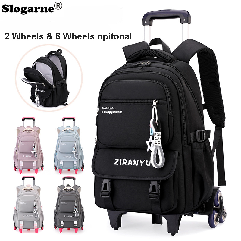 Students Trolley Backpack Kids - đánh giá và giá Foldable Rolling Luggage Bag