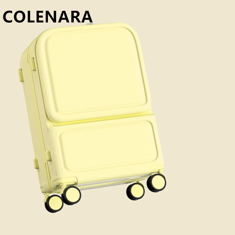 COLENARA ABS+PC Suitcase Front - đánh giá và giá Front Opening Laptop Luggage 24 Inch